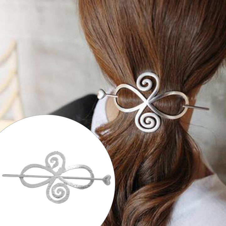 Women Hairpin Geometric Easy to Use Lightweight Bow Knot Hair Barrette for Date Image 8