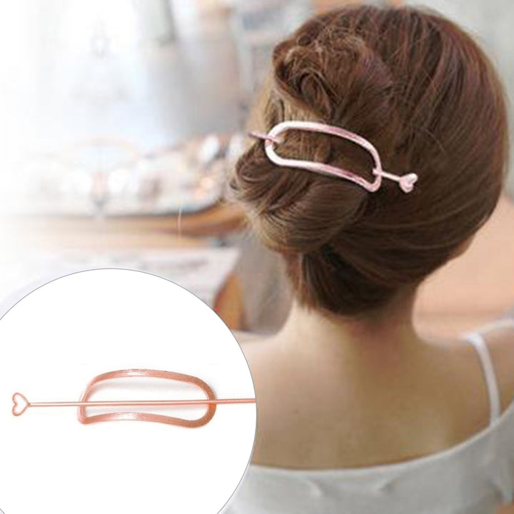 Women Hairpin Geometric Easy to Use Lightweight Bow Knot Hair Barrette for Date Image 10