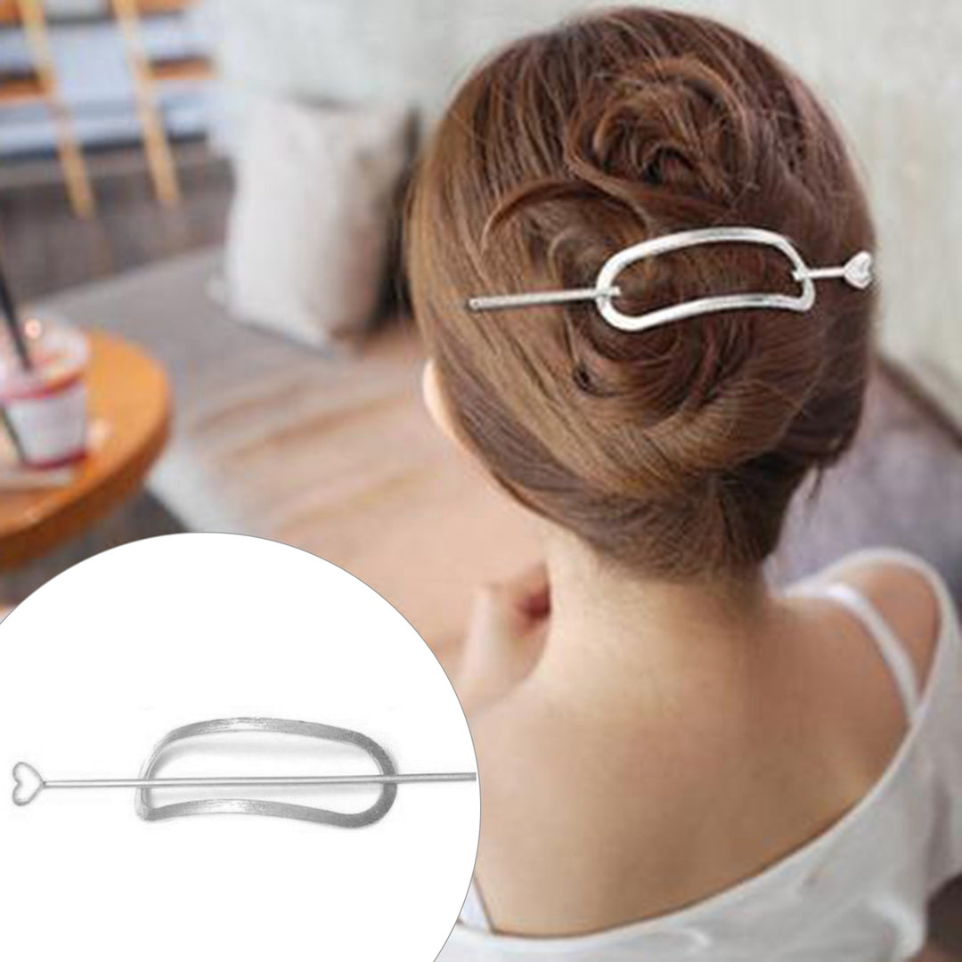 Women Hairpin Geometric Easy to Use Lightweight Bow Knot Hair Barrette for Date Image 12