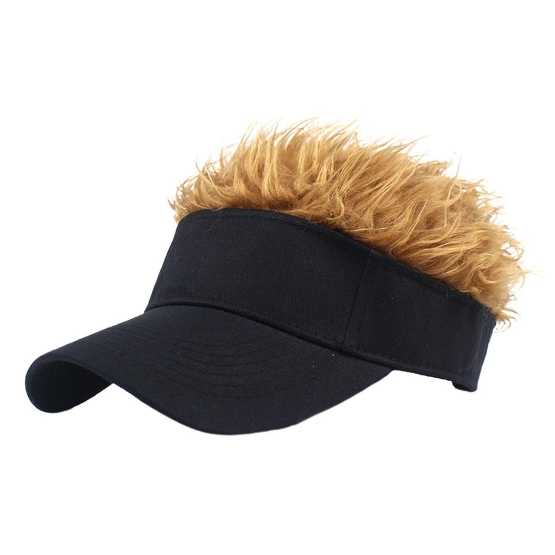 Fashion Wig Hat Curved Brim Easy to Wear Comfortable Male Fake Hair Cap for Going Out Image 1