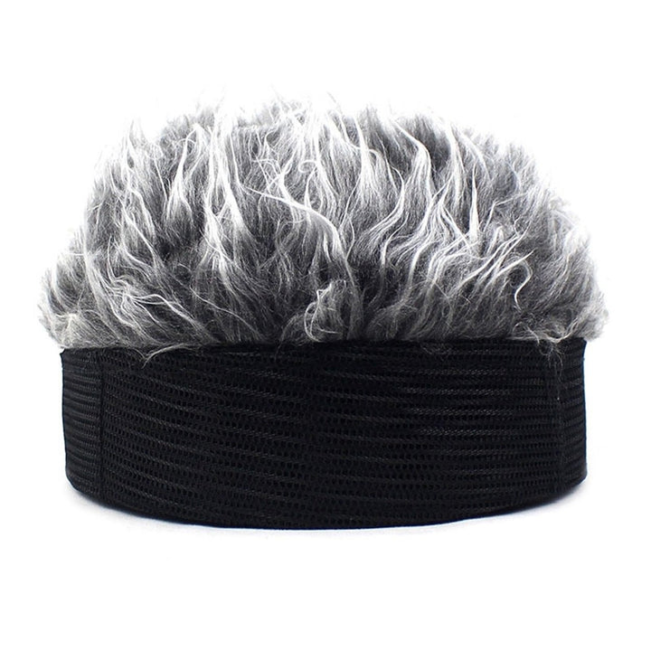 Fashion Wig Hat Curved Brim Easy to Wear Comfortable Male Fake Hair Cap for Going Out Image 1