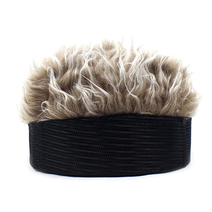 Fashion Wig Hat Curved Brim Easy to Wear Comfortable Male Fake Hair Cap for Going Out Image 4