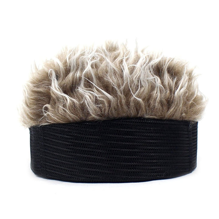 Fashion Wig Hat Curved Brim Easy to Wear Comfortable Male Fake Hair Cap for Going Out Image 1