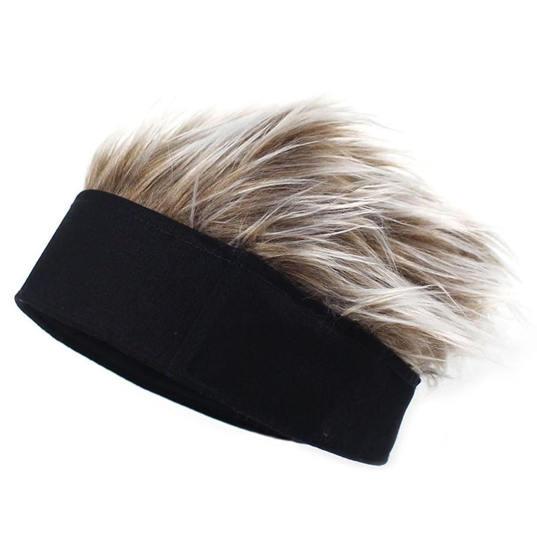 Fashion Wig Hat Curved Brim Easy to Wear Comfortable Male Fake Hair Cap for Going Out Image 10