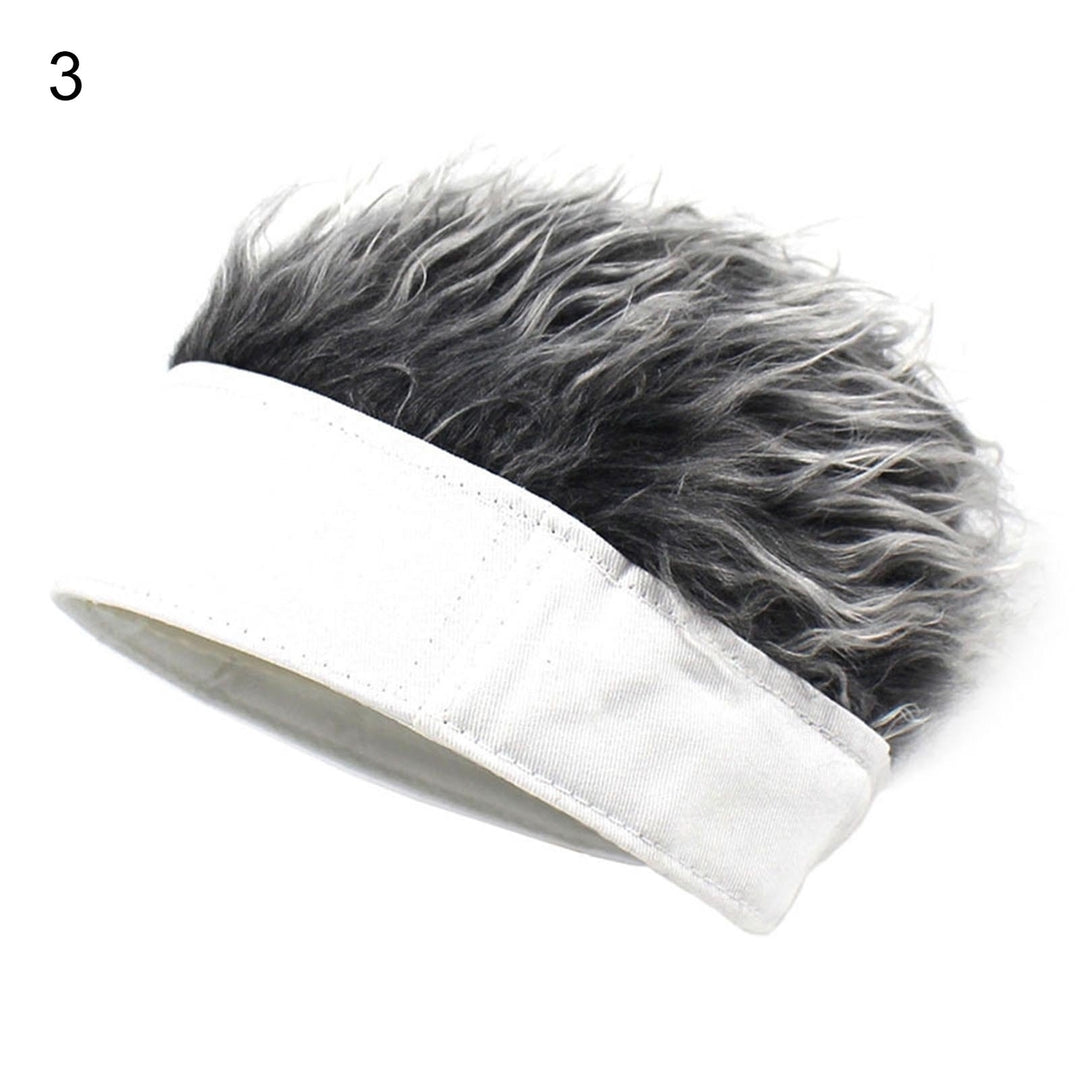 Fashion Wig Hat Curved Brim Easy to Wear Comfortable Male Fake Hair Cap for Going Out Image 11