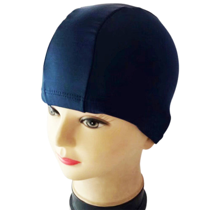 Swimming Hat Unisex Solid Color Stretchy Ear Protection Bathing Caps for Swimming Pool Image 4