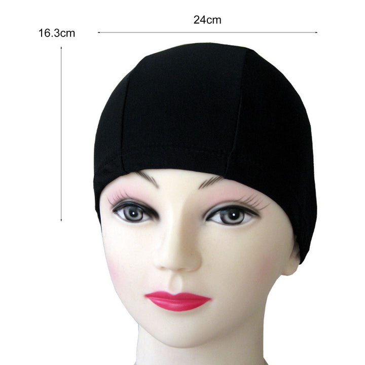 Swimming Hat Unisex Solid Color Stretchy Ear Protection Bathing Caps for Swimming Pool Image 11