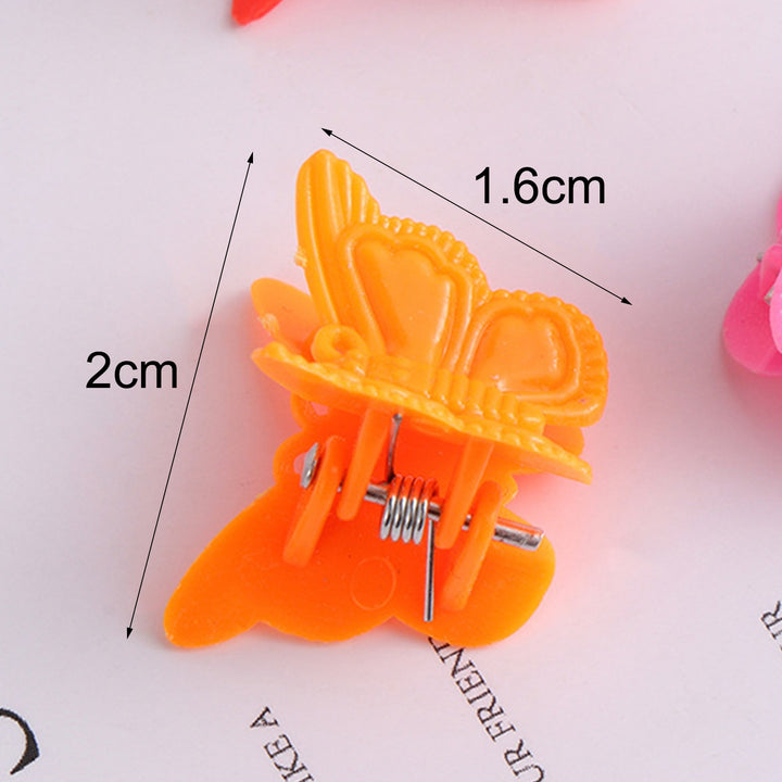30 Pcs/Set Children Hairpins Solid Color Butterfly Shape Small Plastic Kids Hair Clips for Gift Image 6