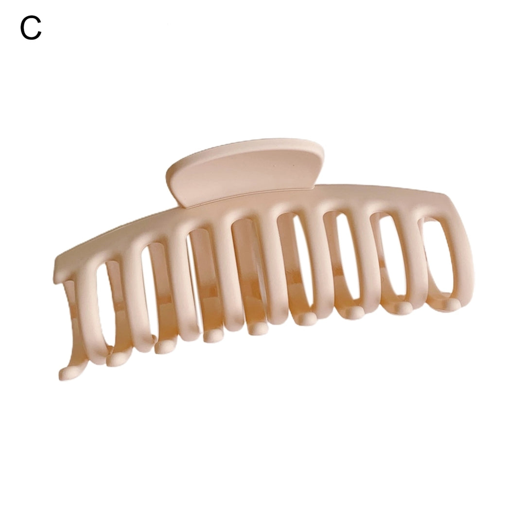Hair Claws Non-Slip Solid Color Multi Shape Stable Hair Grips for Home Image 4