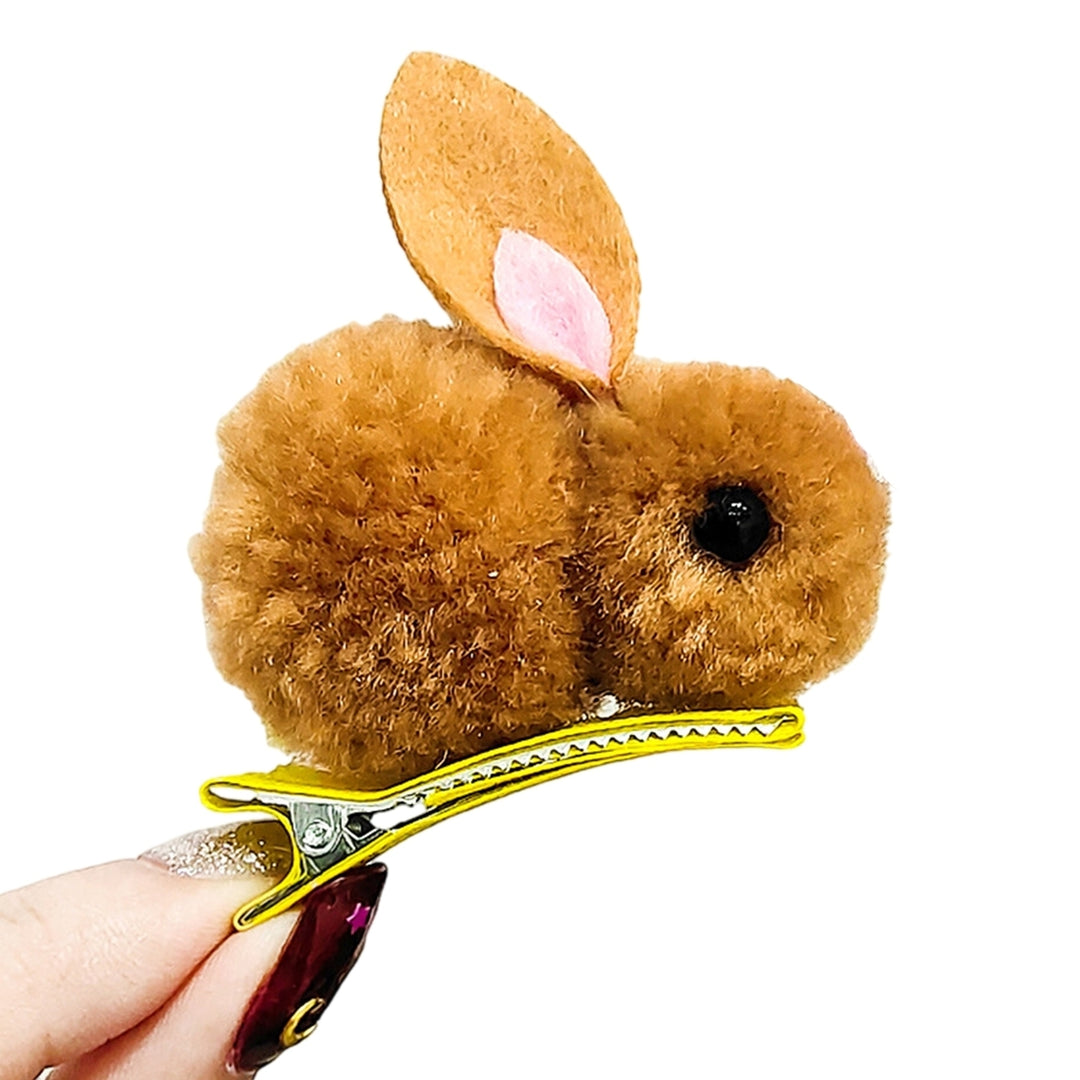 Convenient Hair Clip Excellent Workmanship Colorful Cartoon Rabbit Shape Hair Pin for Kids Image 8