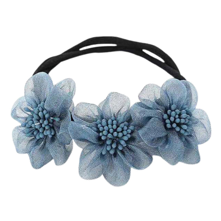 Convenient Simple All-match Meatball Head Hairpin Lady Elegant Chiffon Flowers Bun Hairband Hair Accessories Image 4