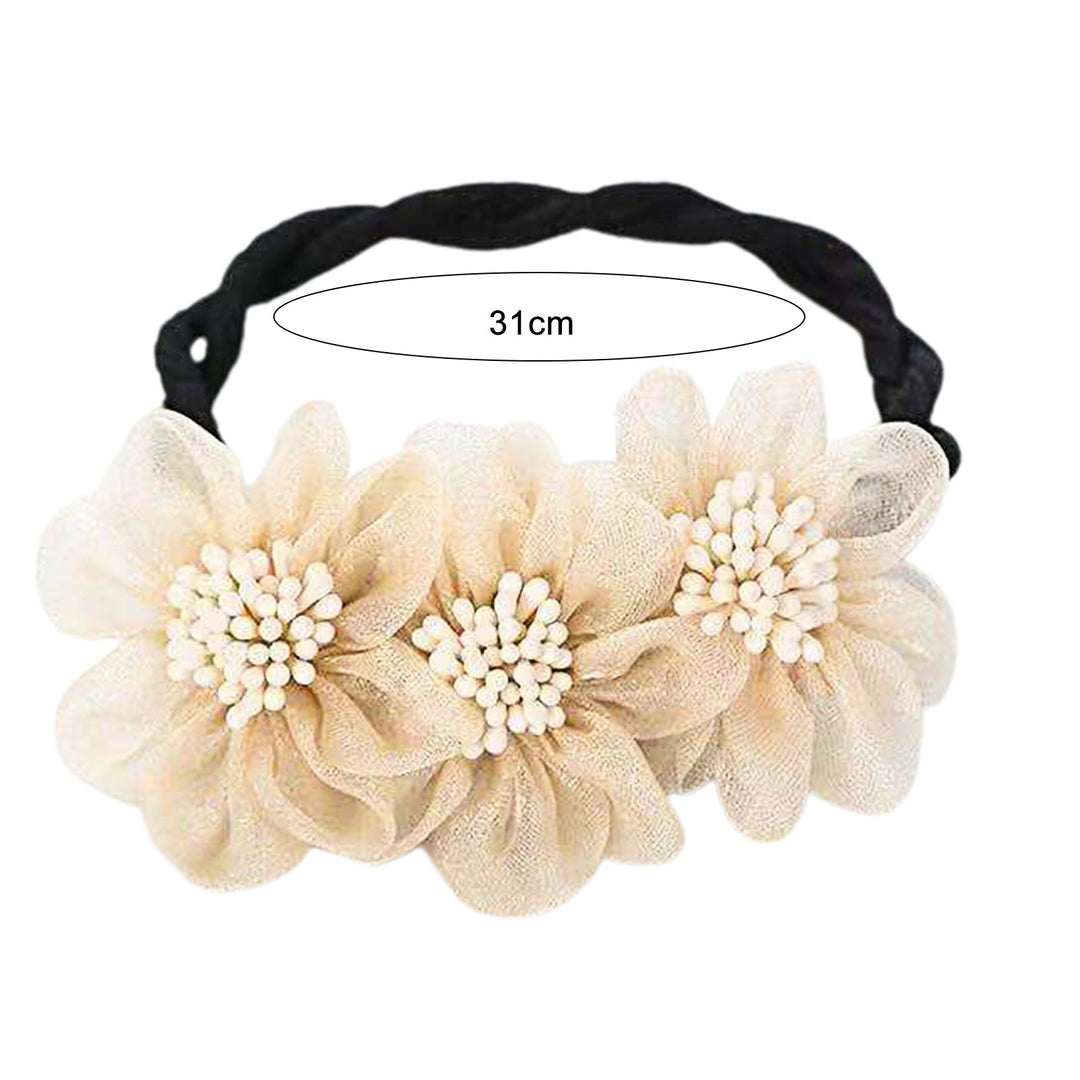 Convenient Simple All-match Meatball Head Hairpin Lady Elegant Chiffon Flowers Bun Hairband Hair Accessories Image 11