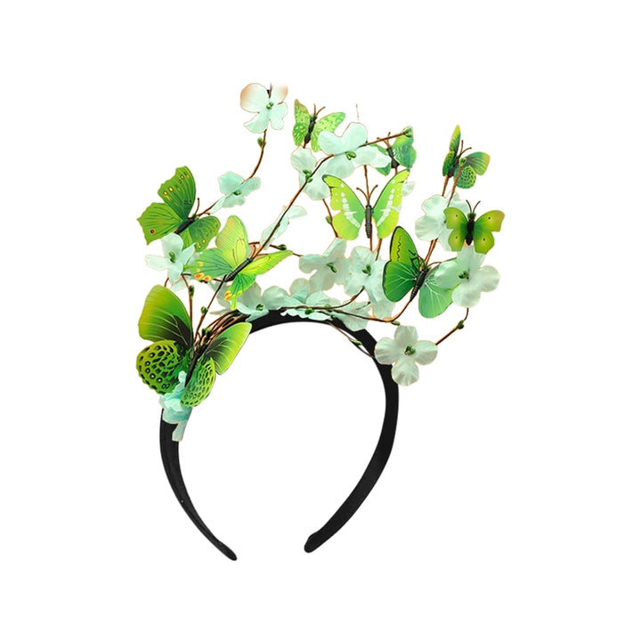 Hair Hoop Exaggerated Creative Plastic Colorful Three-dimensional Butterfly Headband for Stage Performance Image 1