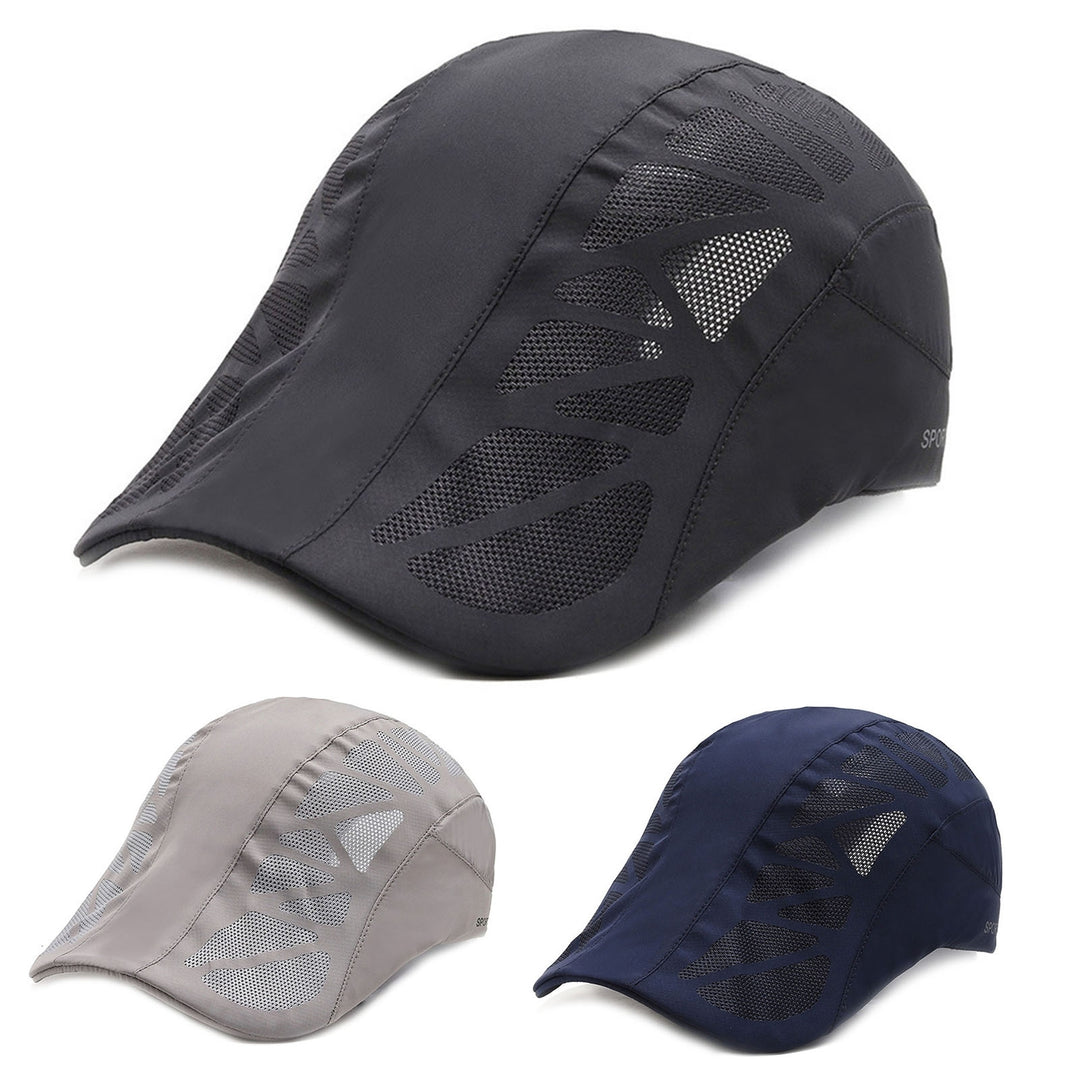 Men Sun Hat Hollow Out Mesh Sun Protection Quick Dry Summer Advanced Hat for Hiking Image 3