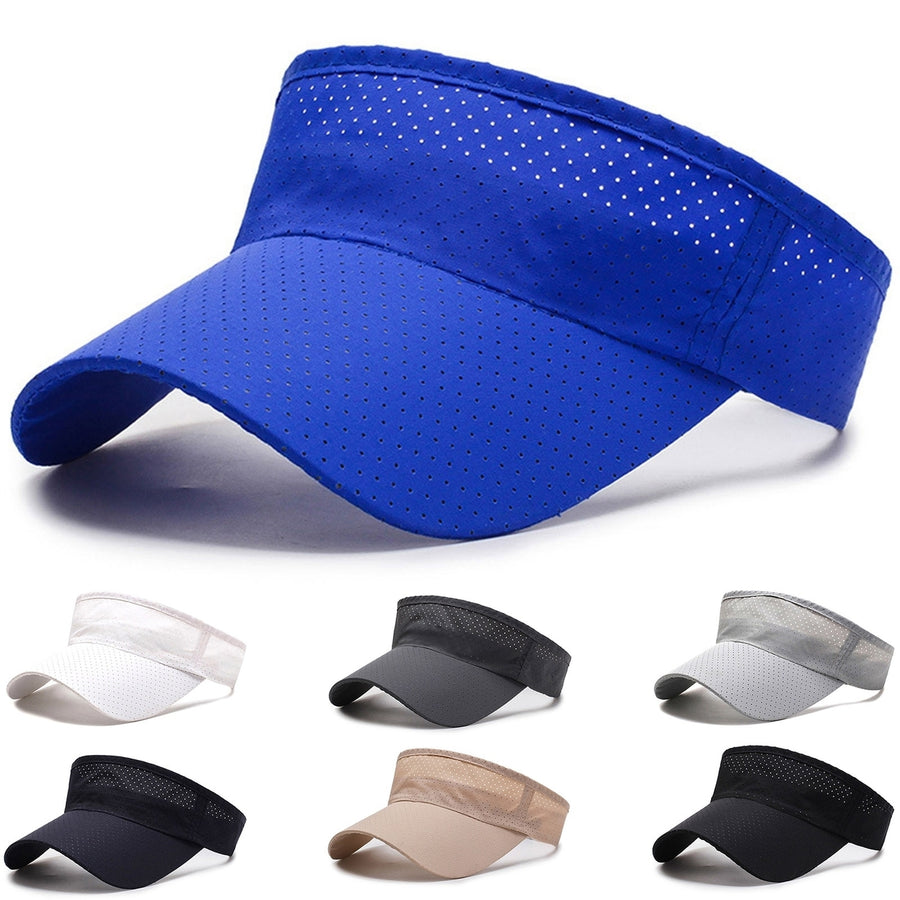Women Hat Unisex UV Protection Empty Top Sunscreen Tennis Cap for Running Image 1