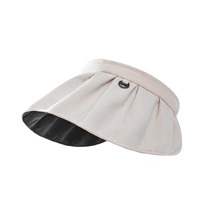 Women Hat Super Soft Wide Brim Cotton Women Anti-UV Hat Sun Visor Cap for Camping Image 4