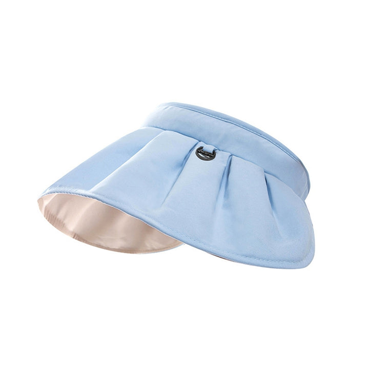 Women Hat Super Soft Wide Brim Cotton Women Anti-UV Hat Sun Visor Cap for Camping Image 6