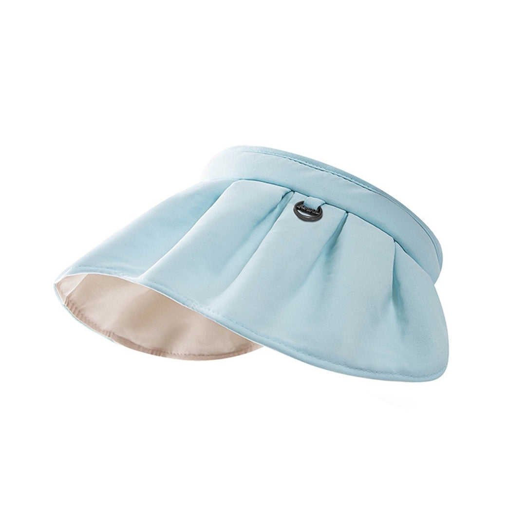 Women Hat Super Soft Wide Brim Cotton Women Anti-UV Hat Sun Visor Cap for Camping Image 11