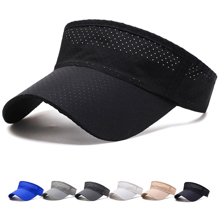 Women Hat Unisex UV Protection Empty Top Sunscreen Tennis Cap for Running Image 9