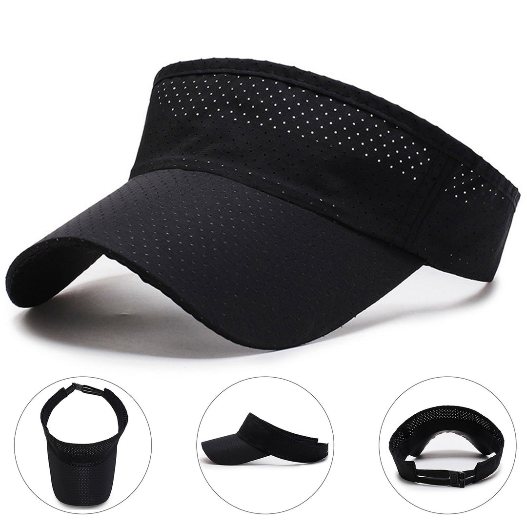Women Hat Unisex UV Protection Empty Top Sunscreen Tennis Cap for Running Image 11