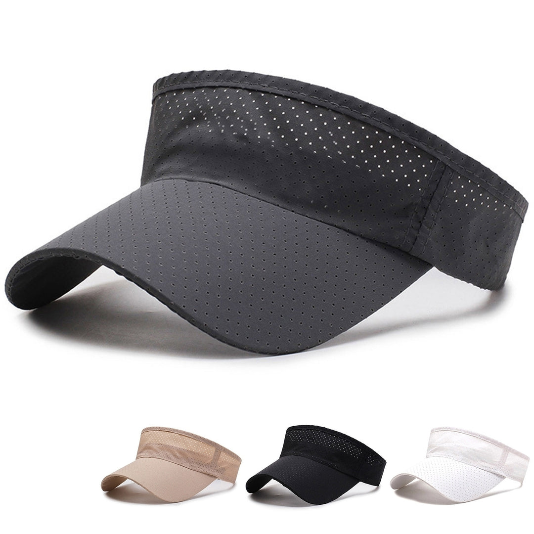 Women Hat Unisex UV Protection Empty Top Sunscreen Tennis Cap for Running Image 12