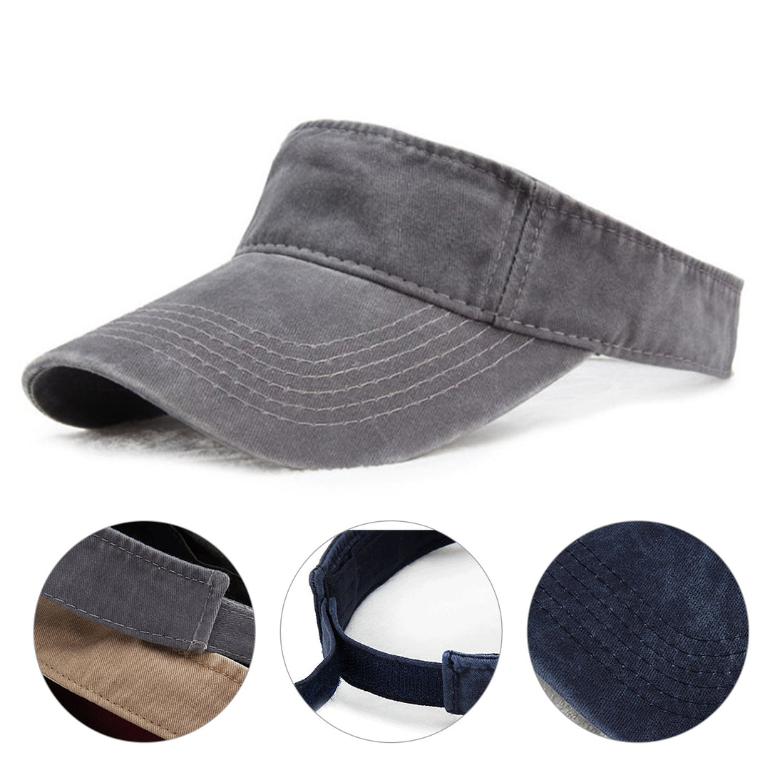 Denim Sun Hat All-match Solid Color Empty Top Baseball Hat for Outdoor Image 10