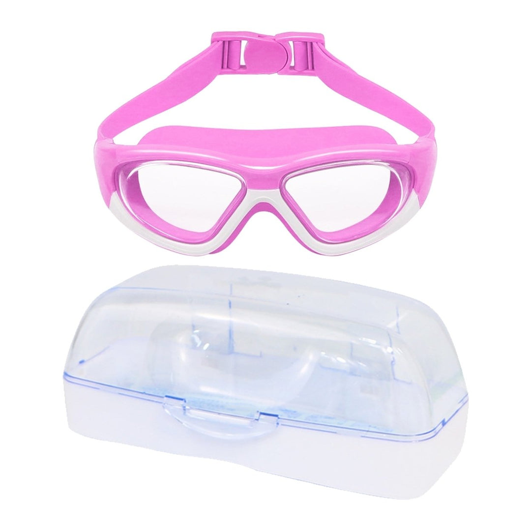 Kids Swim Goggles Adjustable Soft Silicone Clear View Pool Goggles for Sandbeach Image 1