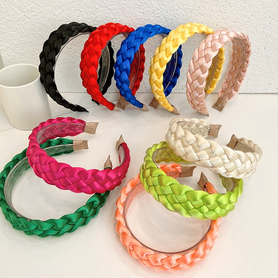 Decorative Hair Band Teethed Plastic Braid Design Women Headband for Daily Life Image 1