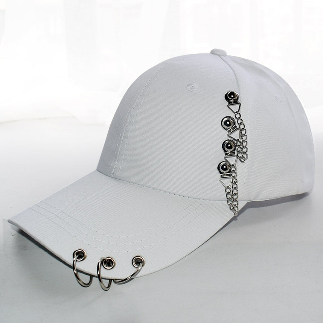 Baseball Cap Sun Protection Comfortable Adjustable Metal Hoop Decor Unisex Hat Headwear Image 7