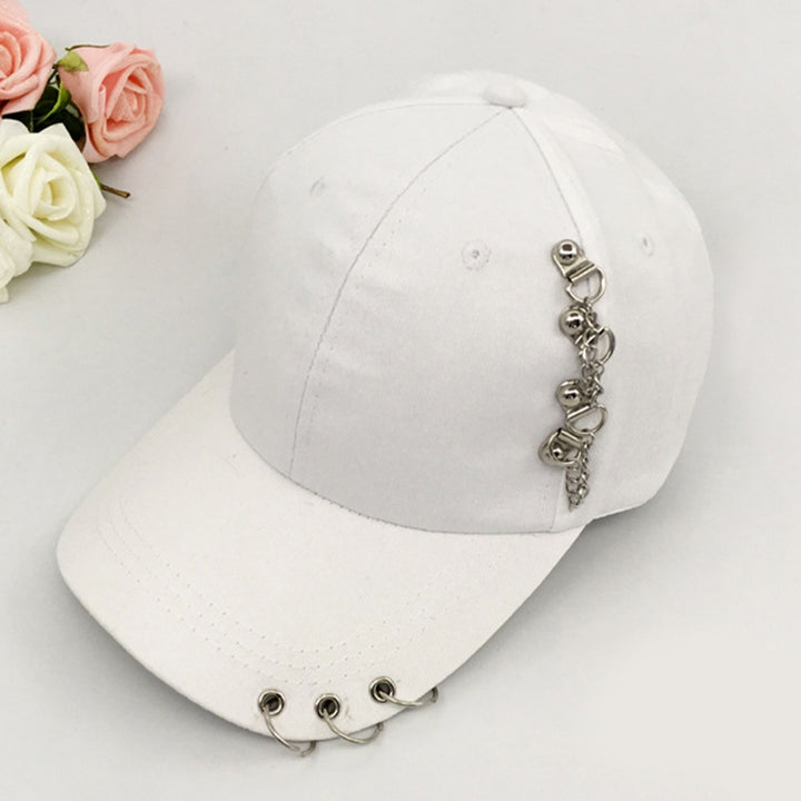 Baseball Cap Sun Protection Comfortable Adjustable Metal Hoop Decor Unisex Hat Headwear Image 11