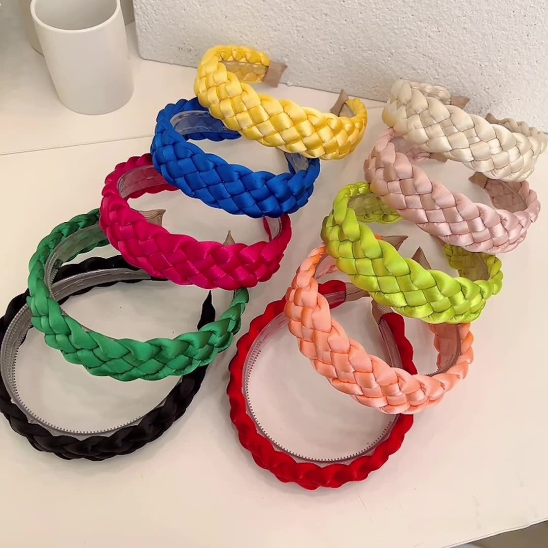 Decorative Hair Band Teethed Plastic Braid Design Women Headband for Daily Life Image 12