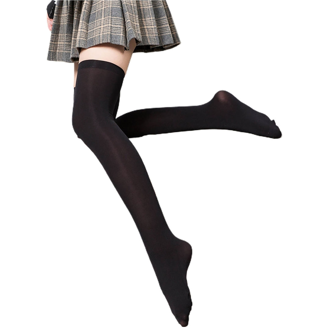 1 Pair High Elastic Breathable Lightweight Girls Stockings Sweet Japanese Style Ladies Over Knee Socks Streetwear Image 2