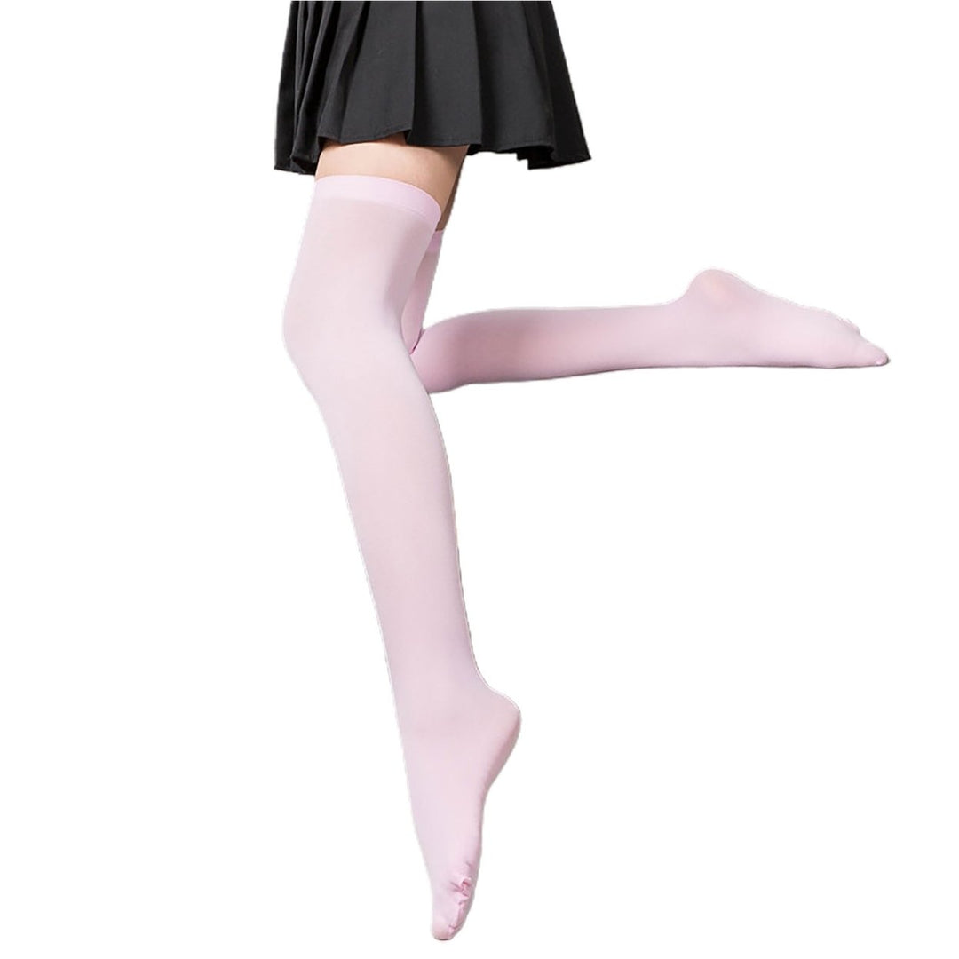 1 Pair High Elastic Breathable Lightweight Girls Stockings Sweet Japanese Style Ladies Over Knee Socks Streetwear Image 1