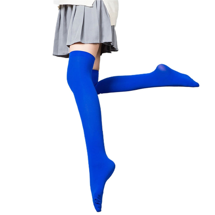 1 Pair High Elastic Breathable Lightweight Girls Stockings Sweet Japanese Style Ladies Over Knee Socks Streetwear Image 1