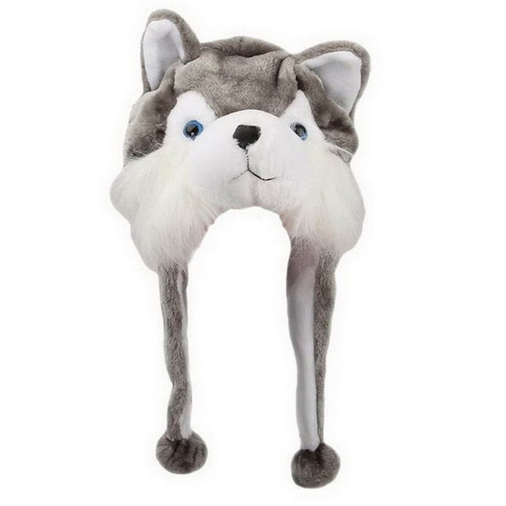 Plush Hat with Earflaps Soft Washable Movable Ears Animal Cap Costume Supplies Image 8