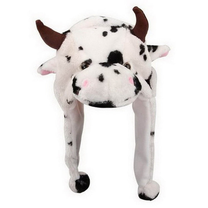 Plush Hat with Earflaps Soft Washable Movable Ears Animal Cap Costume Supplies Image 9