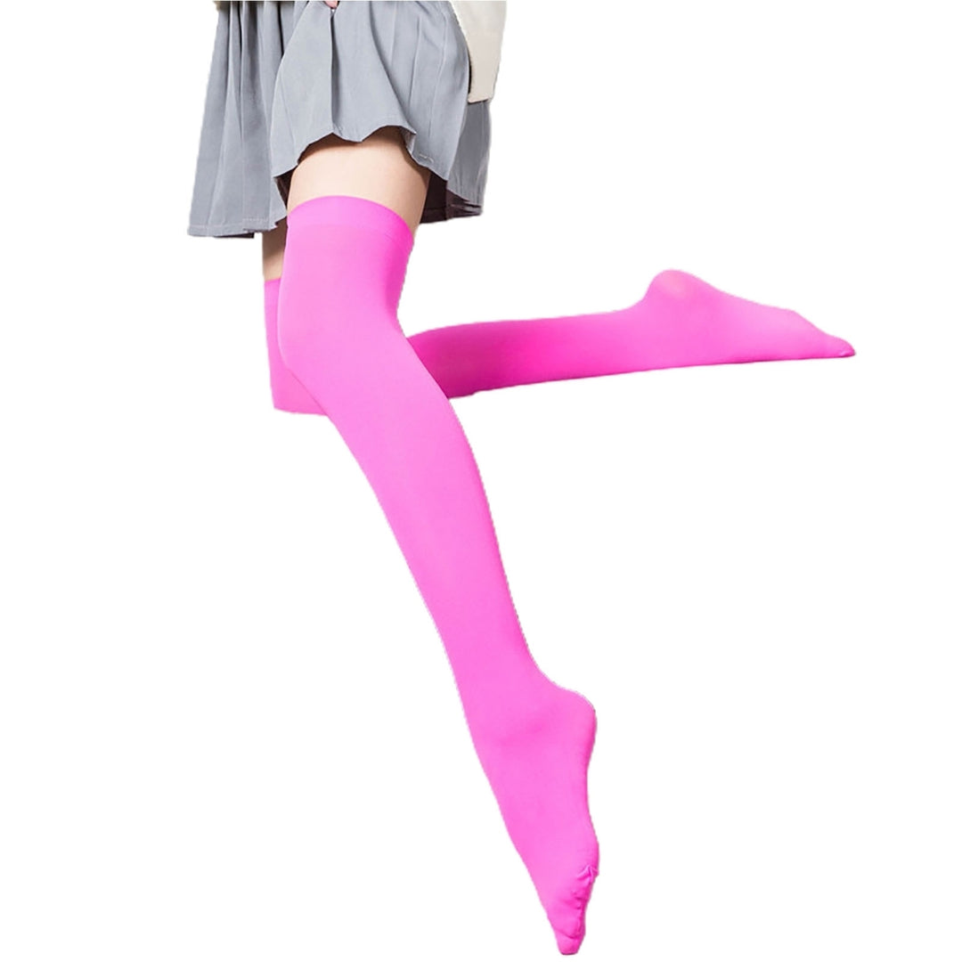 1 Pair High Elastic Breathable Lightweight Girls Stockings Sweet Japanese Style Ladies Over Knee Socks Streetwear Image 12