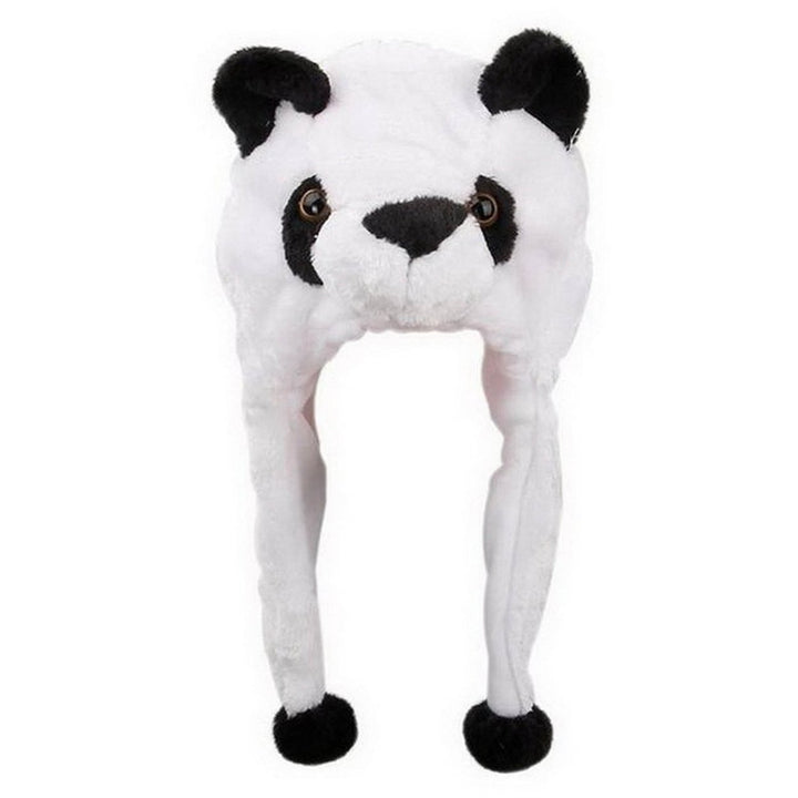 Plush Hat with Earflaps Soft Washable Movable Ears Animal Cap Costume Supplies Image 1