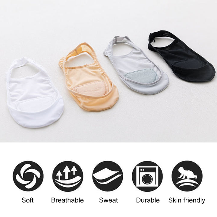 4 Pairs Invisible Socks Quick Dry High Elasticity Thin Solid Color Boat Socks for Sports Image 11