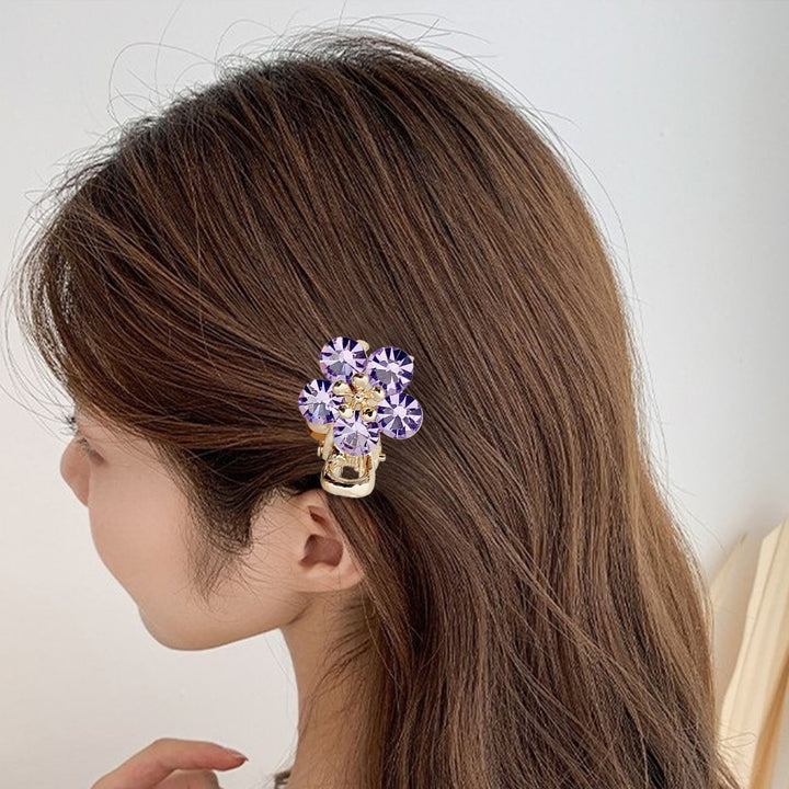 Bang Clip Shining Crossing Teeth Simple Rhinestone Flower Shape Kids Side Hairpin Hair Accessories Image 7