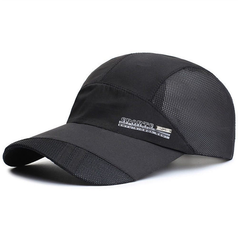 Men Baseball Hat Hollow Out Lightweight Mesh Sun Protection Summer Hat for Running Image 2
