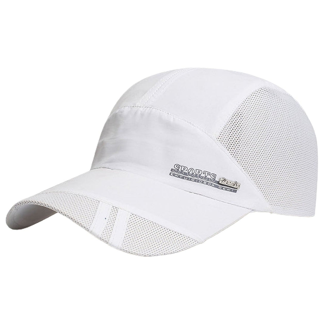 Men Baseball Hat Hollow Out Lightweight Mesh Sun Protection Summer Hat for Running Image 1