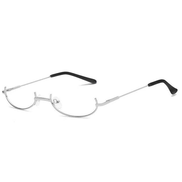 Cosplay Glasses Lens Free Rust-proof Alloy Fashionable Half Frame Cosplay Glasses Decoration Bar Accessories Image 3
