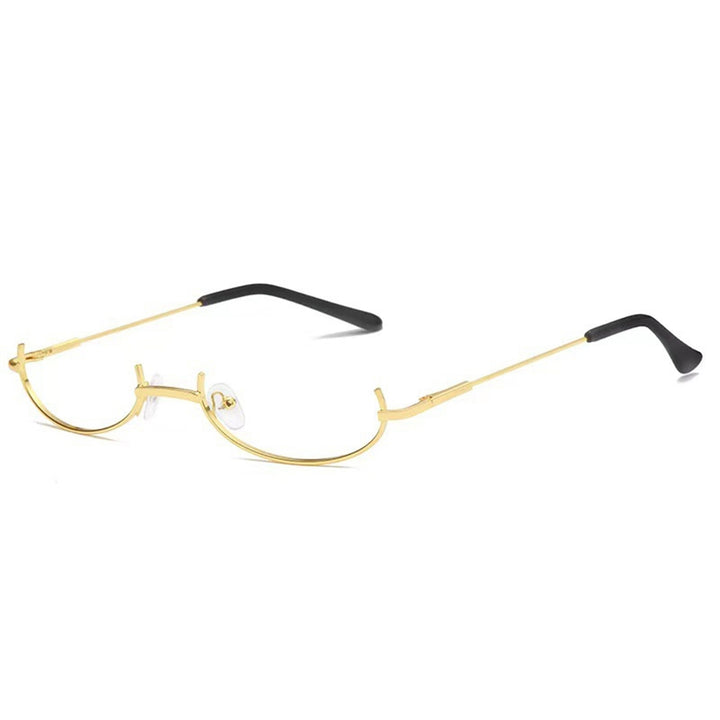 Cosplay Glasses Lens Free Rust-proof Alloy Fashionable Half Frame Cosplay Glasses Decoration Bar Accessories Image 4