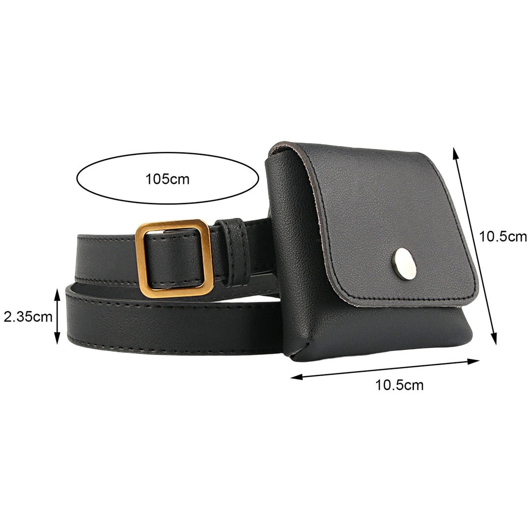 Classic Fanny Pack Waterproof Faux Leather Waist Belt Bag with Buckle Design for Daily Wear Image 11