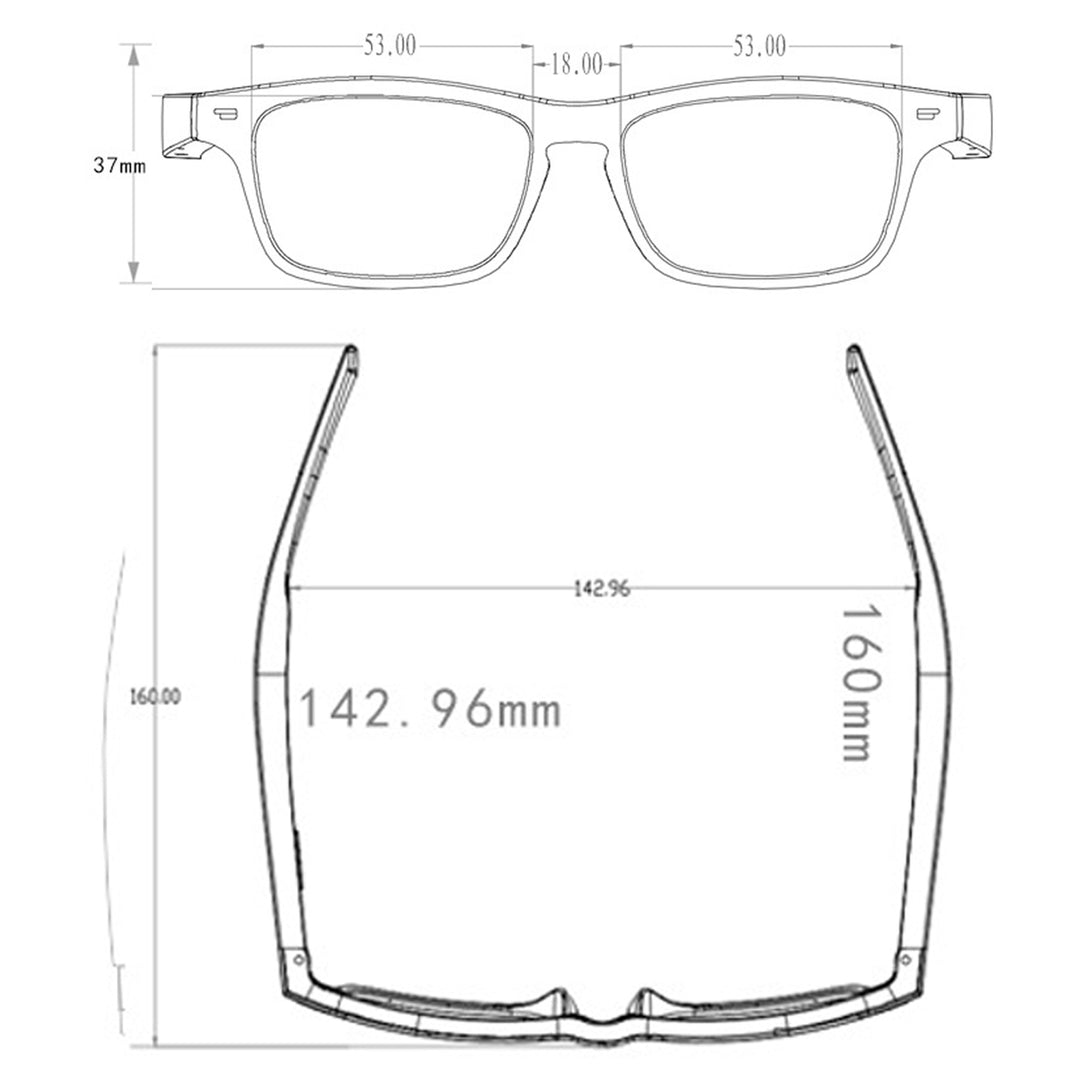 Smart Glasses UV Lens Music Function TR Touch Control Bluetooth-compatible 5.0 Dark Eyeglasses for Daily Image 8