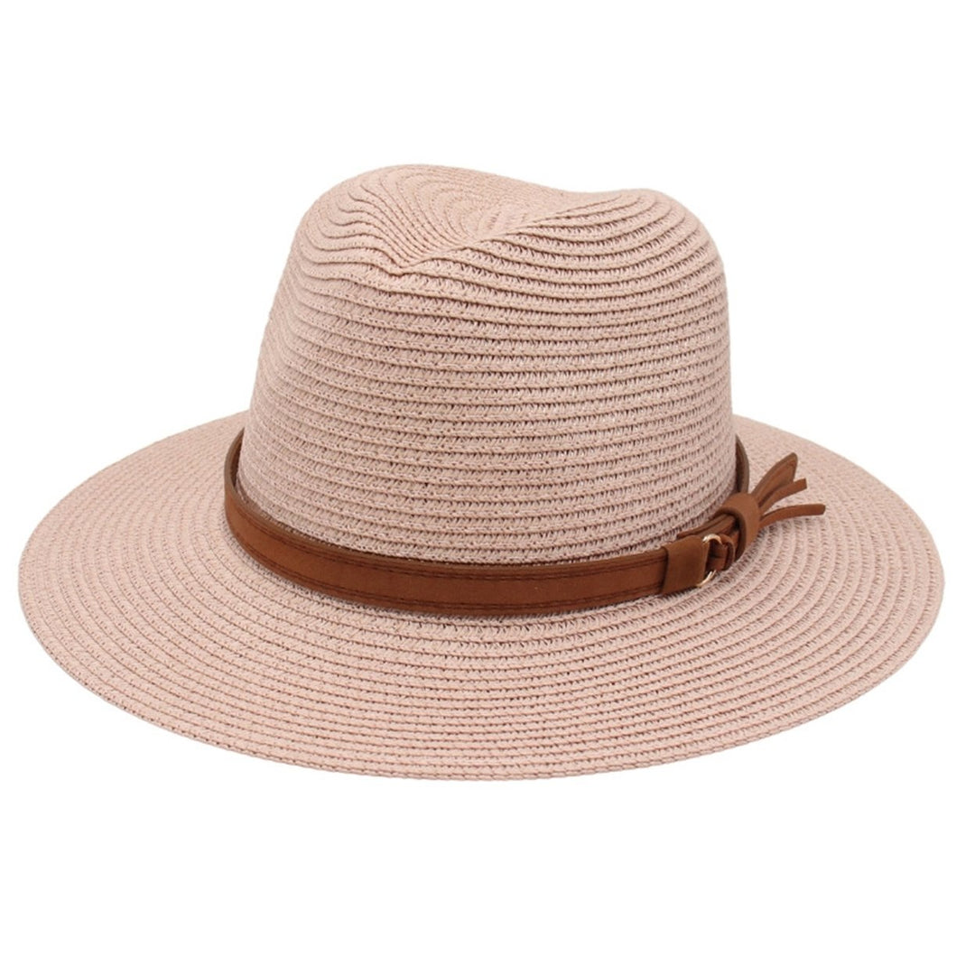 Panama Hat Straw Weaving UV Protection Men Women Foldable Anti Sun Cap for Beach Image 1