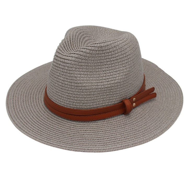 Panama Hat Straw Weaving Folding Men Women Anti Sun Waterproof Travel Cap for Beach Image 4