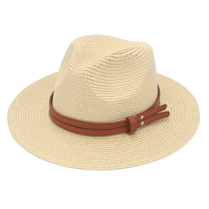 Panama Hat Straw Weaving Folding Men Women Anti Sun Waterproof Travel Cap for Beach Image 6