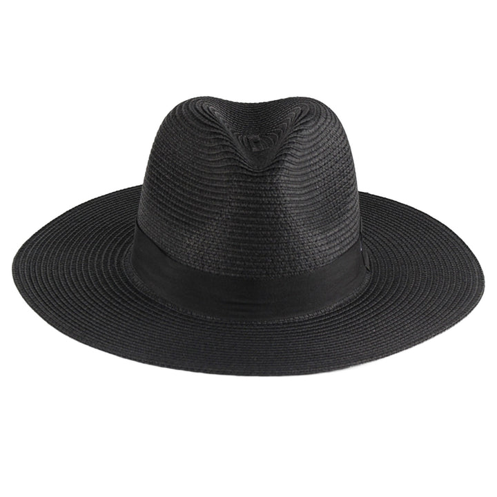 Beach Sun Hat Straw Braid UV Protection Men Women Waterproof Anti Sun Boater Hat for Beach Image 2